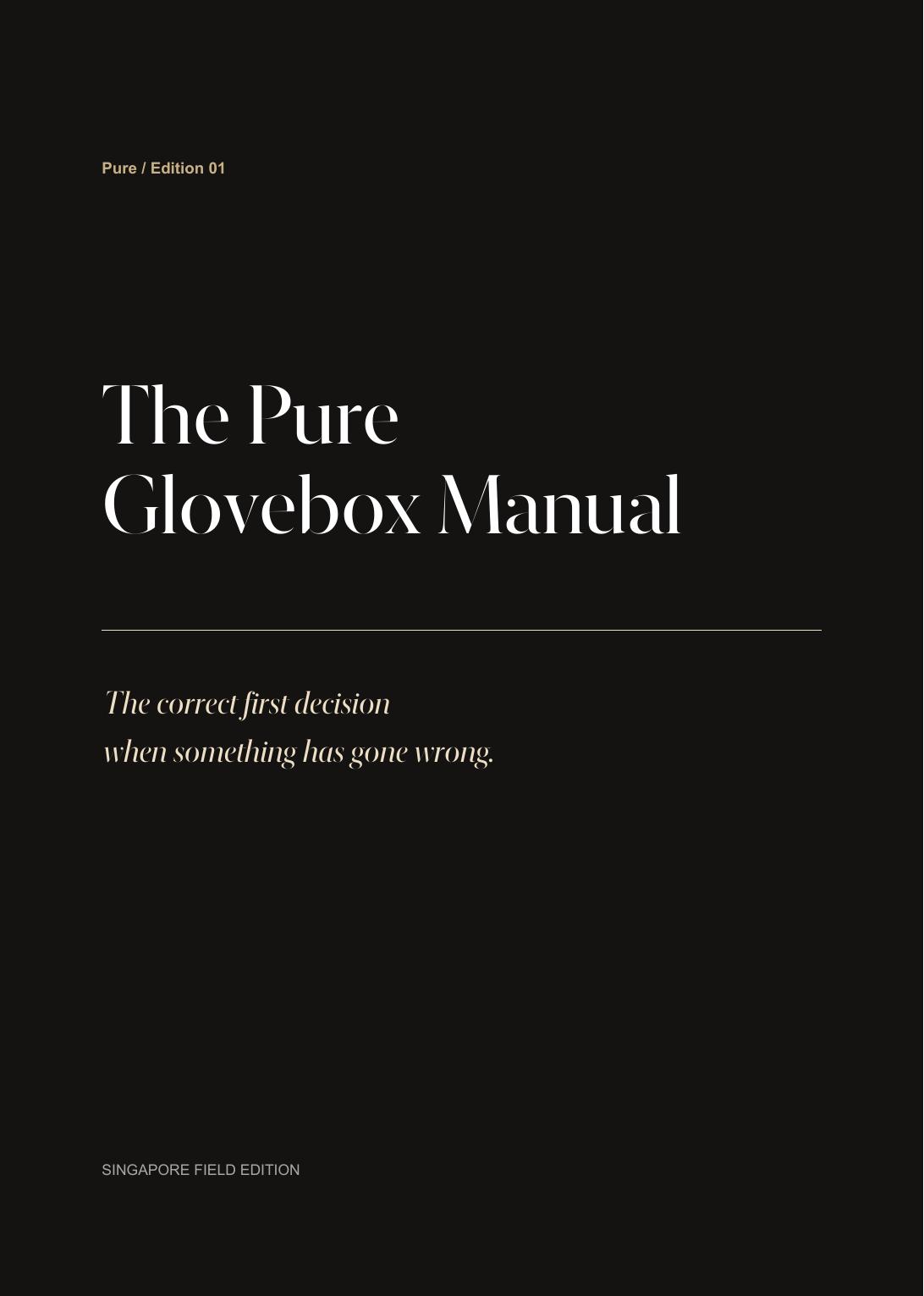 Cover of The Pure Glovebox Manual, Edition 01